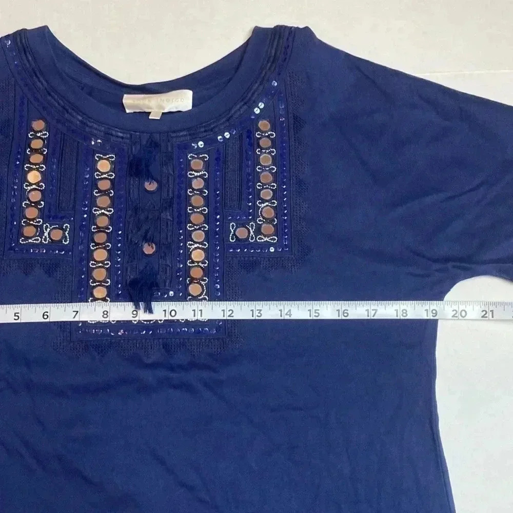 Souk Indigo embellished T-shirt dress NWOT - Picture 8 of 9